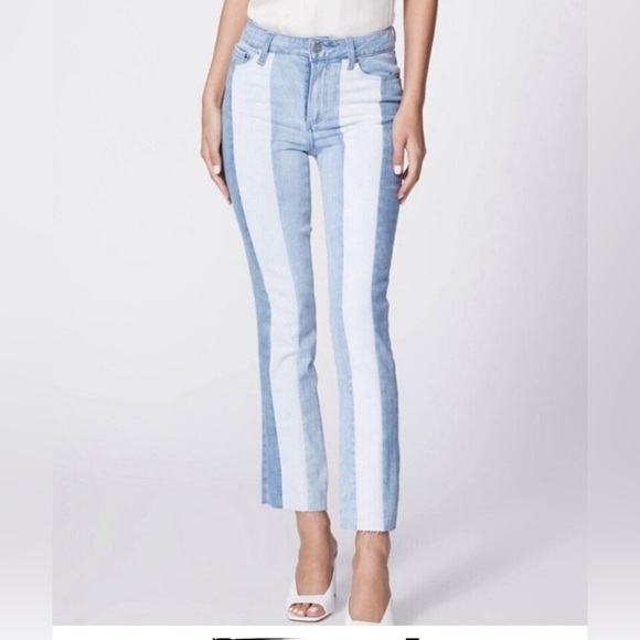 SOLD Paige Cindy Patchwork Raw Hem Jeans - Picture 2 of 3